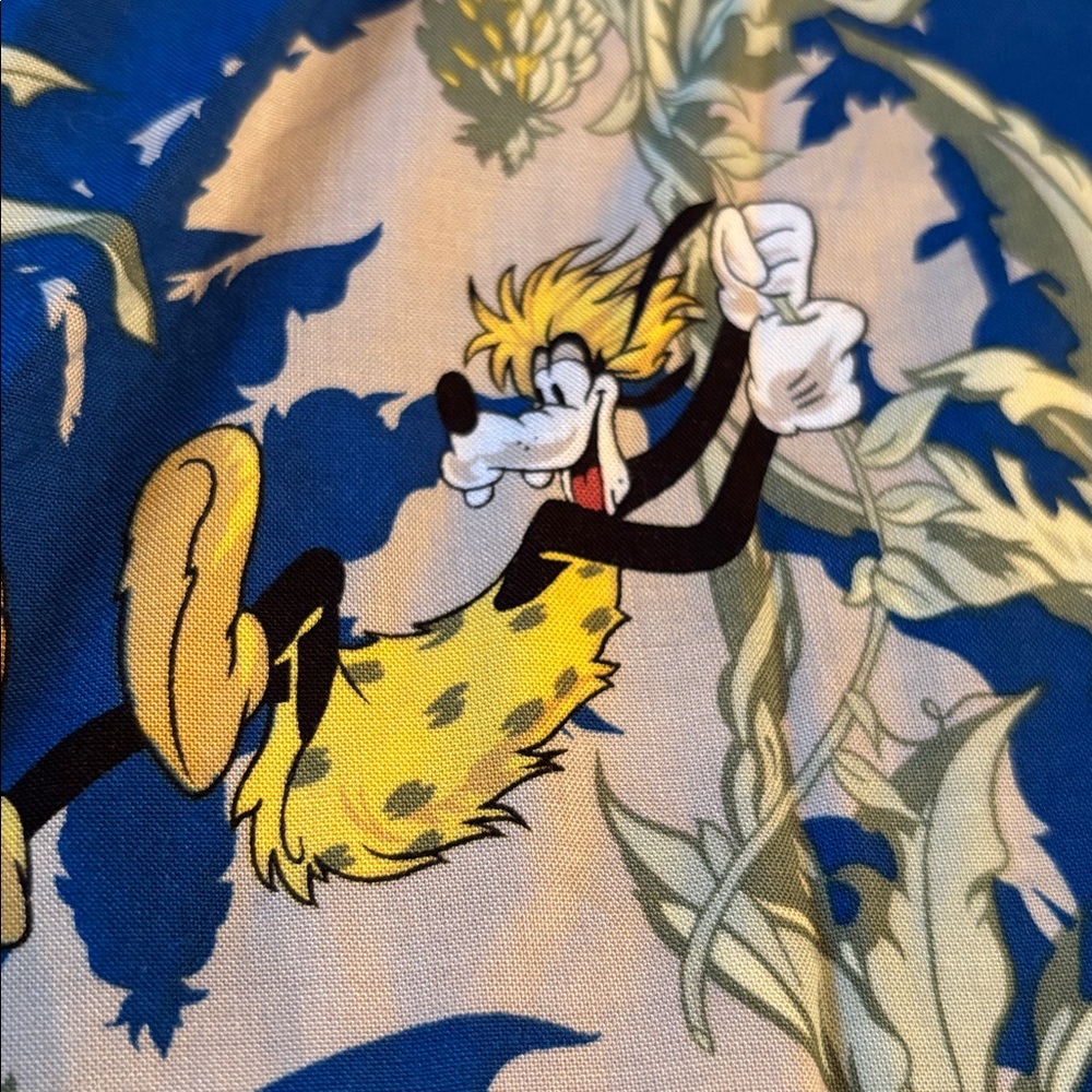 Disney Hawaiian Shirt Vintage Mickey Donald Goofy animal kingdom men’s XL safari - Picture 7 of 11